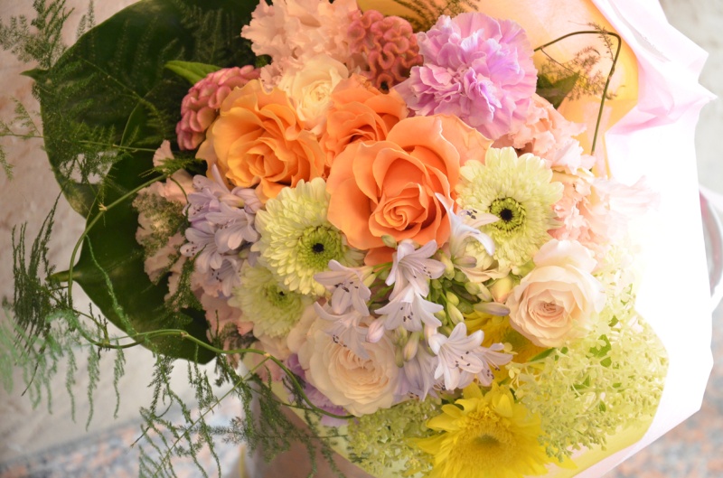 パステル系　ボリューム満点おまかせ花束　11