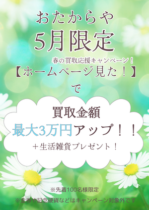 🌷5月もやっちゃいます！HP限定キャンペーン🌷