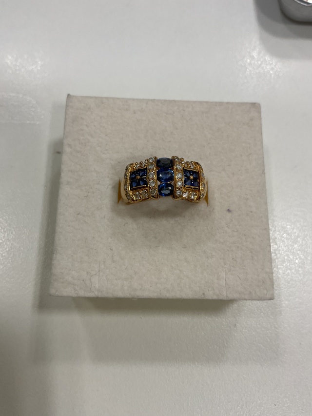 k18 サファイア　リング