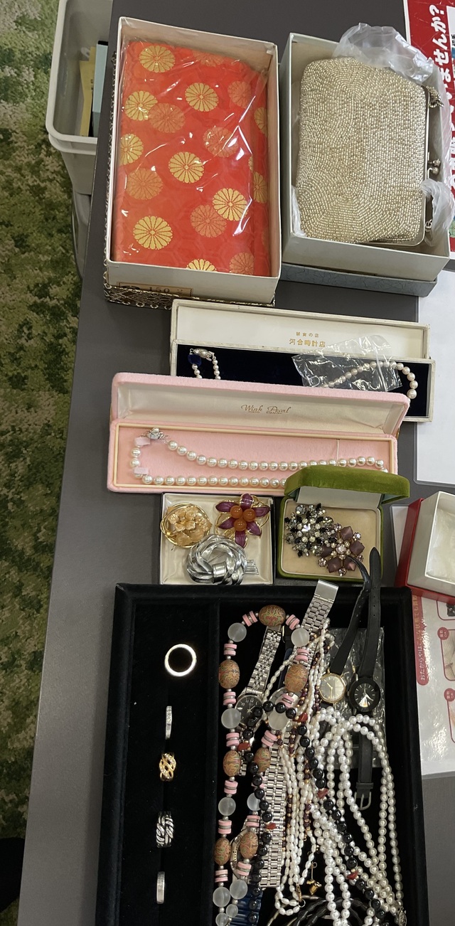 パールネックレス　プラチナリング