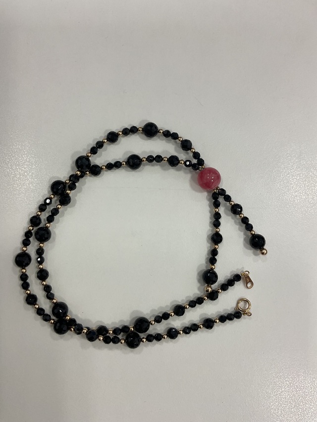 オニキス　ネックレス　k18